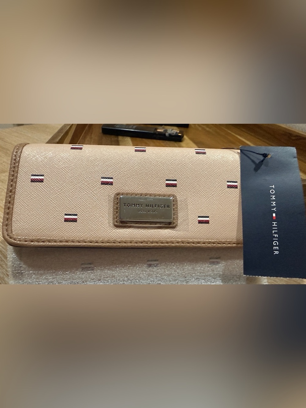 Tommy Hilfiger Blush Pink Wallet with Signature Flag Accents